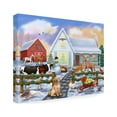 thumbnail image 2 of Alvina Kwong 'Christmas Farmhouse' Canvas Art, 2 of 3