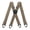 Beige, variant on Men Wide X-Back Work Suspenders, 3.8cm Elastic Adjustable Trouser Braces with 4 Metal Snap Hooks, Heavy Duty Support Straps for Biker Hiking Outdoor Workwear