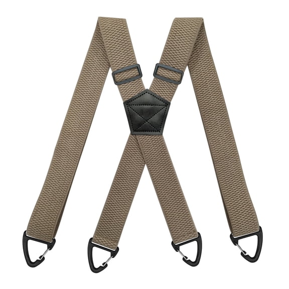 Heavy Duty Suspenders for Men, 3.8cm Wide X-Back Work & Biker Suspenders with 4 Metal Snap Hooks, Adjustable Elastic Trouser Braces for Construction, Motorcycle, Outdoor
