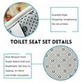 thumbnail image 3 of 3 Piece Traditional Soft Washable Bath Rug Set - Flower Print Rugs, 3 of 4