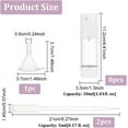 thumbnail image 2 of 8Pcs 30ml Airless Pump Bottles Pump Travel Vacuum Bottles Clear Refillable Travel Bottle with 2Pcs Pipettes 1Pc Plastic Funnel Hopper for Lotion Foundation Cosmetics, 2 of 9