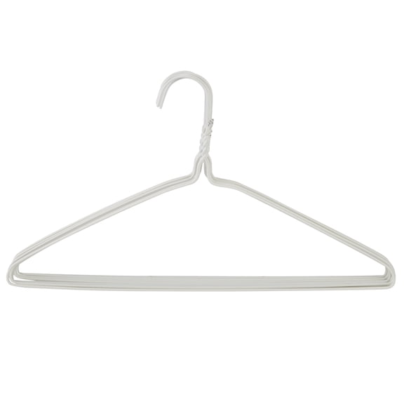 Simplify Slim Metal Clothes Hangers 10 Pack White Color | Space Saving Ultra Thin Coated Wire Hangers | Bulk Closet Organization