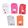 thumbnail image 6 of Racing Butterfly Five Finger Pu Leather Gloves Ladies Driving Show Pole Dance Mittens Gloves, 6 of 8