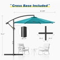 thumbnail image 2 of CHYVARY 10ft Outdoor Round Offset Umbrella Patio Cantilever Outside Hanging Umbrella for Deck, Poolside and Patio, Lake Blue, 2 of 8