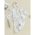 thumbnail image 3 of Bagilaanoe 3pcs Baby Girl Pants Set Toddler Long Sleeve Floral Tops + Leggings + Headband 6M 12M 18M 24M 3T Kids Fall Casual Clothes, 3 of 9