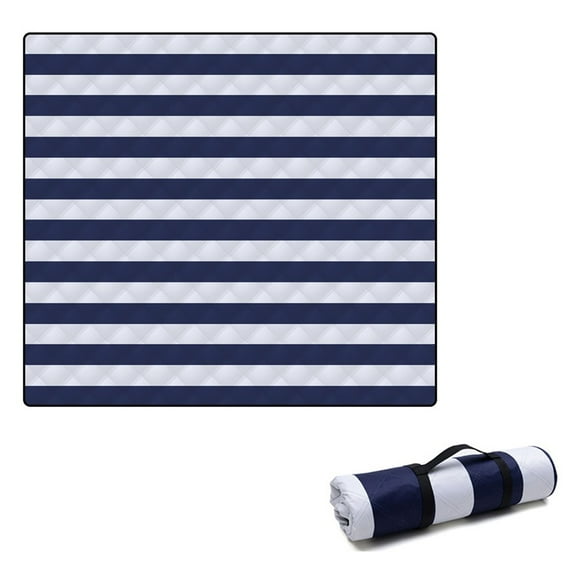 Outdoor Picnic Blanket Extra Large, 78.74”x78.74” Waterproof Picnic Mat Foldable Camping Blanket Portable with Carry Strap for Beach Mat (Bule)