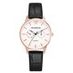 thumbnail image 1 of Reloj redondo de piel sintética para mujer con movimiento de cuarzo para un estilo empresarial elegante en oro rosa, 1 of 3