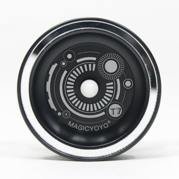 MAGICYOYO T7 Yo-Yo - Aluminum Responsive YoYo - Unresponsive Bearing Included (Black)