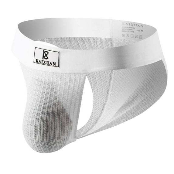 Mens Underwear Casual Hollow-carved Design Double Thong Panties Hip Lift Low Waist Underwear