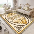 thumbnail image 3 of Alfombras de lujo vintage para sala de estar, decoración del hogar, alfombras grandes de 300 x 200 cm para dormitorio, mesita de noche, alfombra de piso antideslizante, lavable, 3 of 5