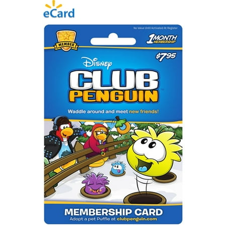 (Email Delivery) Disney Online Club Penguin One Month $7.95