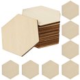 thumbnail image 1 of CHICHUMID Hexagonal Chip Wood Crafts For Ornaments Craft Enthusiasts 50Set, 1 of 6