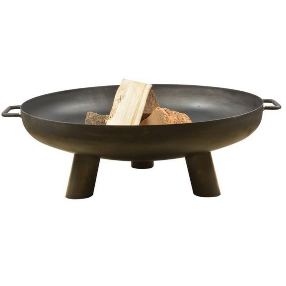 Esschert Design USA FF242 Steel Fire Bowl with Legs & Handles, Black - Medium
