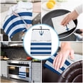 thumbnail image 4 of Anchor Blue White Lines Microfiber Kitchen Hand Towel Dish Cloth Tableware Household Cleaning Towel Utensils for Kitchen, 4 of 6