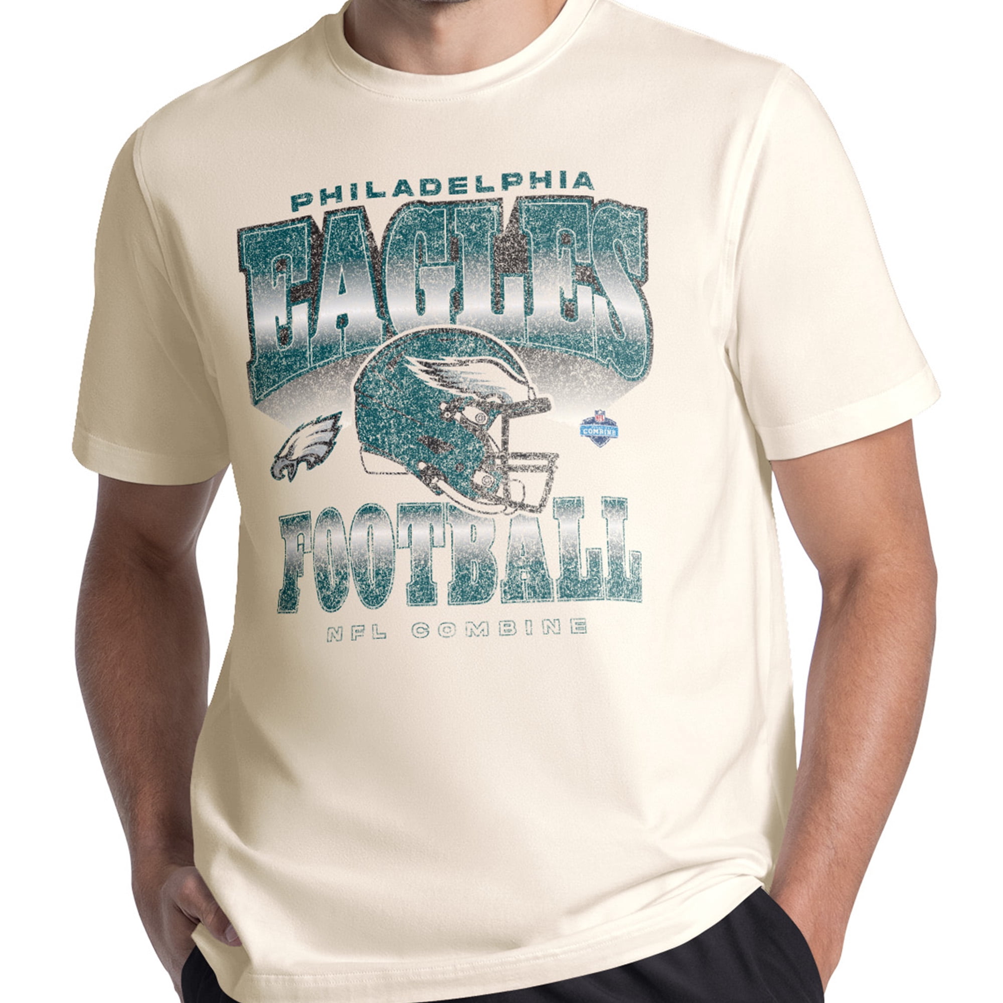 Philadelphia Eagles Men's NFL Combine Faded Fashion Short Sleeve T-Shirt