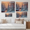 thumbnail image 4 of Designart 'The River House In The Woods and Winter Landscape I' Lake House Print on Natural Pine Wood, 4 of 5