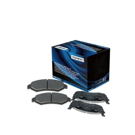 TOPEX Rear Brake Pads Set Semi Metallic Brake Pads For 2005 2006 2007 Toyota Avalon, 2005 2006 Toyota Camry SE/ XLE, 2004-2008 Toyota Solara, (Best Brake Pads For Toyota Avalon)