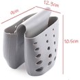 thumbnail image 2 of 5PCS Kitchen Drain Bag Sink Saddle Double Silicone Sponge Holder Sink Rack Storage Organizer Soap Dish(Blue), 2 of 6