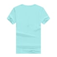 thumbnail image 4 of Babysbule Women's Summer Tops Unisex T-shirt Love Printed Pattern Casual Fashion Soild Color Short Sleeve Tops, 4 of 7