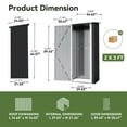 thumbnail image 5 of Sunmthink 3'x3' Small Metal Storage Shed, Storage with Lockable Doors, Garden Shed Tool Shed, Black, 5 of 7