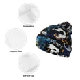 thumbnail image 3 of Pofeuu Football Print Beanie Hat for Men Women Knit Winter Hat Warm Cuffed Skull Beanie Slouchy Soft Unisex, 3 of 6