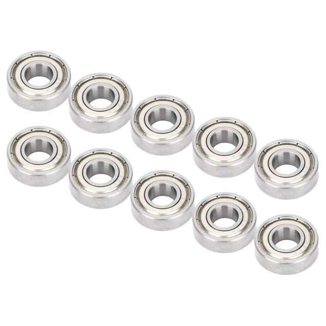 10Pcs 698Z Doubles Roulements à Billes Radiaux à Rainure Profonde Roulements à Billes de Planche à Roulettes 8mm ID 19mm OD 6mm Épaisseur