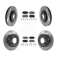 thumbnail image 1 of Transit Auto Front Rear Coated Drilled Slotted Disc Brake Rotors and Ceramic Pads Kit for Car Hyundai Azera KDC-100407, 1 of 11