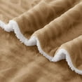 thumbnail image 6 of Exclusivo Mezcla King Size Sherpa Fleece Bed Blanket, Ultra Soft and Warm Reversible Velvet Blankets for Bed Couch Sofa 90x104 inches, Camel, 6 of 7