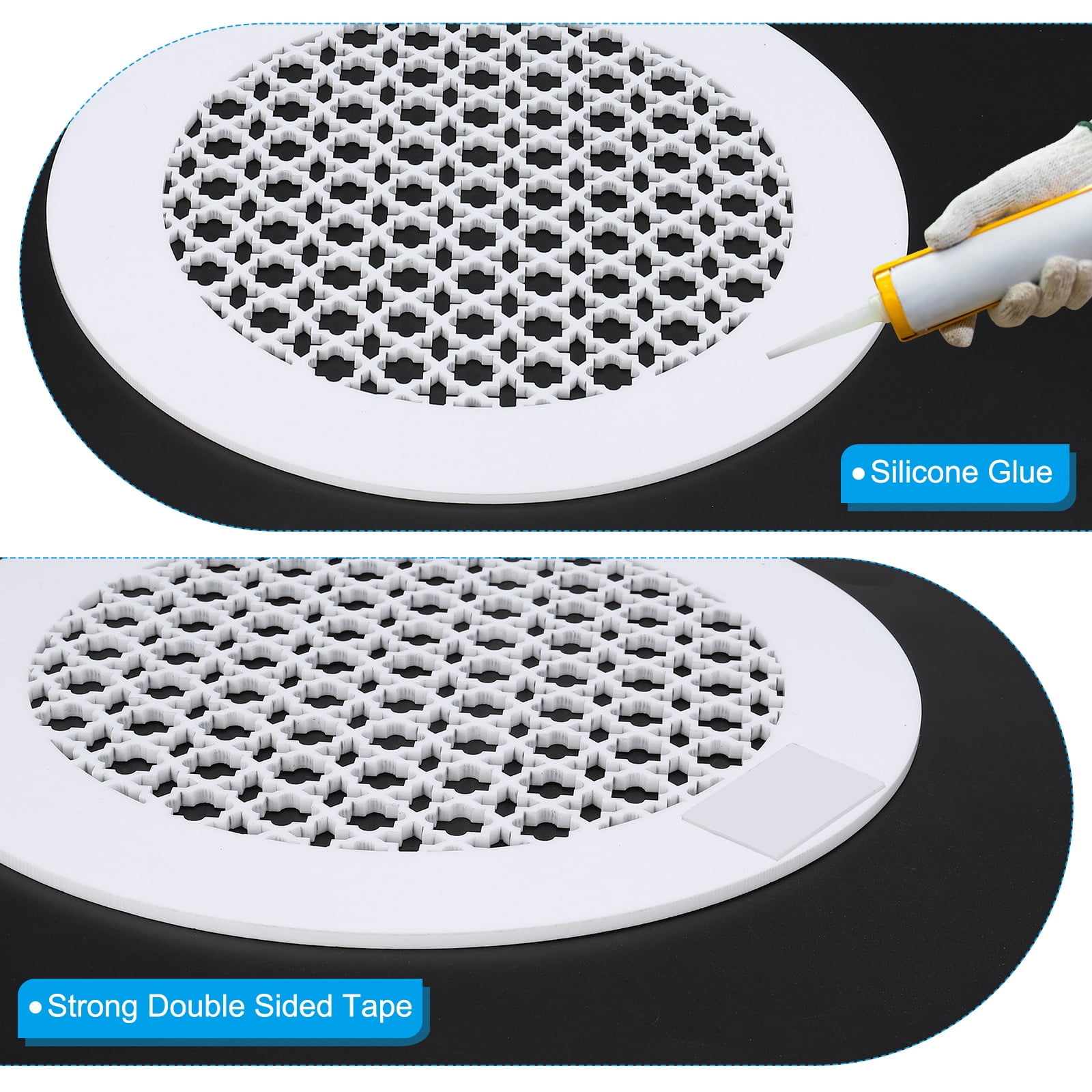Uxcell Air Vent Cover Grille for 7.5" Duct Opening, 2Pcs Acrylic Glass Wall Ceiling Hole Cover for Ventilation