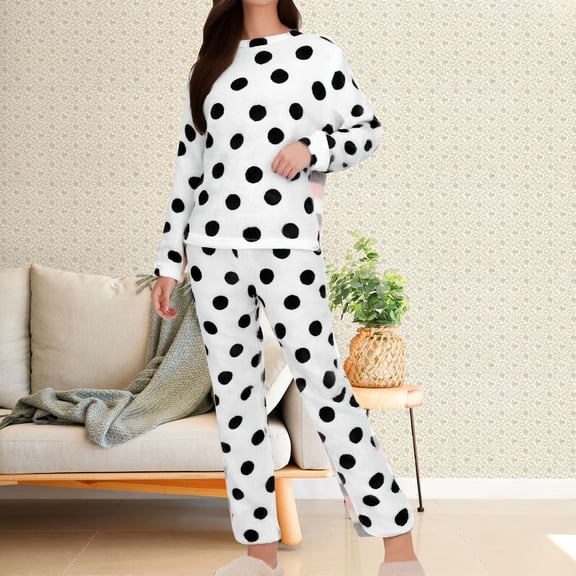 FUNUONY Fluffy Flannel Winter Pajamas for Women Plush Warm Fuzzy Pajama Set Triped Pajama Set Long Sleeve Top and Long Pants 2 Piece Sleepwear Loungewear Soft Cozy Pjs Pajamas