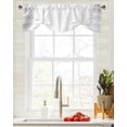 thumbnail image 3 of Lavender Floral Vintage Short Window Curtain Adjustable Tie Up Valance for Living Room Kitchen Window Drapes, 3 of 6