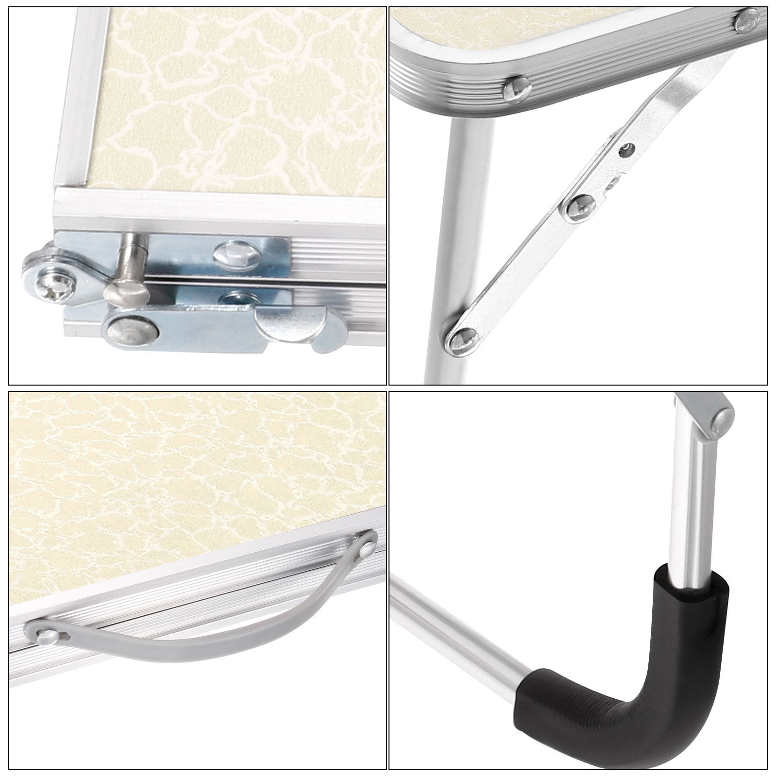 Uxcell Foldable Laptop Table Picnic Bed Tray Tables Snacks Reading Desks, White