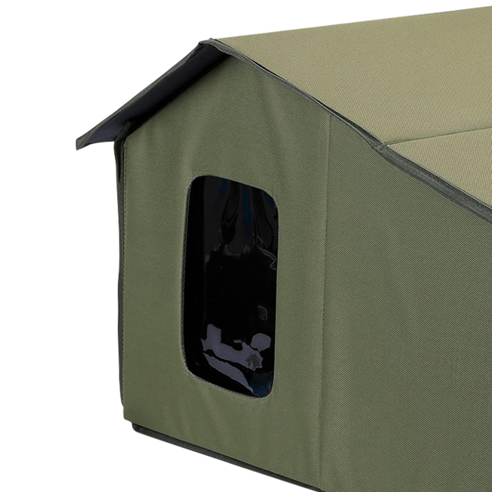 Stray Cats Shelter, Outdoor Cat House Weatherproof,Collapsible Outside Feral Cats House Winter,Animal Tent Tent Bed Anti-Slip Kitten Cave for Feral Cats Dog Puppy