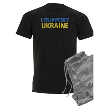 

CafePress - I Support Ukraine Pajamas - Men s Dark Pajamas