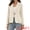 Beige, variant on DARING DIVA Women's Striped Notched Collar Long Sleeve Single Button Blazer XS Beige
