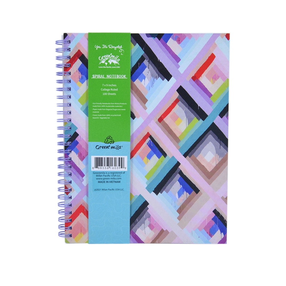 Greenmila- Fashion Spiral Notebook 7x9 inch