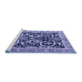 thumbnail image 2 of Ahgly Company Machine Washable Indoor Rectangle Animal Blue Traditional Area Rugs, 5' x 7', 2 of 4