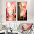 thumbnail image 1 of Designart "Pastel Gold Serenity Boho Landscape III" Modern Geometric Framed Wall Art Set Of 2 - Modern Pink Gallery Wall Frame Set For Home Decor, 1 of 6