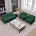 thumbnail image 5 of 55" Small Loveseat Sofa for Small Spaces,Leather Upholstered 2-Seater Sofa Couch Single Casual Sofa Chair for Living Room Office,Green, 5 of 8