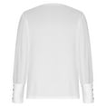 thumbnail image 5 of TKLPEHG Womens Long Sleeve Tops Crew Neck Lace Patchwork Tunic Tops Fashion Casual Lightweight Classic Solid Color Loose Blouses (White,XXL), 5 of 5