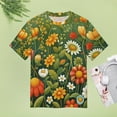 thumbnail image 4 of Nostalgic Vintage Floral Women's Short Sleeve Tops Casual Blouses T Shirt, 4 of 6