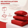 thumbnail image 2 of Snubbull 6-Seat Sectional Outdoor Patio Replacement Cushions Set, 25.5" x 25.5", 5" Foam High-Density, 14-Piece Water-Resistant Outdoor Cushion for Patio Conversation Sets, Liner&Cover, Red, 2 of 6