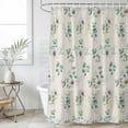 thumbnail image 6 of Daisy Shower Curtain Set - 48" x 72" Washable Bathtub Curtain with 12 Hooks, Spring Flowers Eucalyptus Leaves Botanical Beige Waterproof Fabric Stall Shower Curtains for Bathroom/Bathtub Décor, 6 of 6