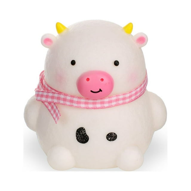 Becaristey Night Light Cow Modeling Indoor Use Table Lamp Adorable Children Room Adornments Decorative Lighting for Bedroom Home