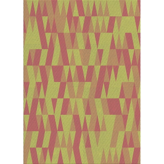 Ahgly Company Indoor Rectangle Patterned Metallic Gold Novelty Area Rugs, 5' x 8'