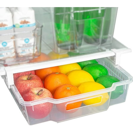 Smart Design Adjustable Pull Out Refrigerator Drawer - Extra Large