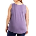 thumbnail image 5 of Admvng Women Tank Tops Fashion Plus Size Solid Round-Neck Loose Sleeveless T-shirt Pullover Tops, 5 of 6