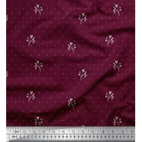 Soimoi Purple Rayon Fabric Berries & Dots Fabric Prints By Yard 56 Inch Wide