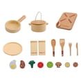 thumbnail image 2 of Juego de cocina de madera, juego de simulación, juguetes de cocina, mejora las habilidades motoras, coordinación, juego de comida de imitación para, 2 of 9