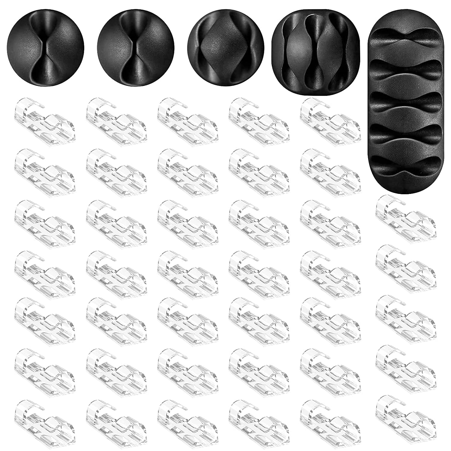 45PC Cable Holder Adhesive Cable Clips Set.Upgraded Wire Holders for